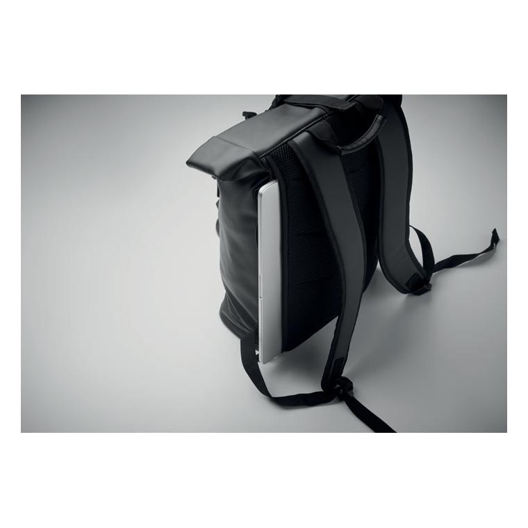 Rucsac rolltop pentru laptop PU BAI ROLL Negru