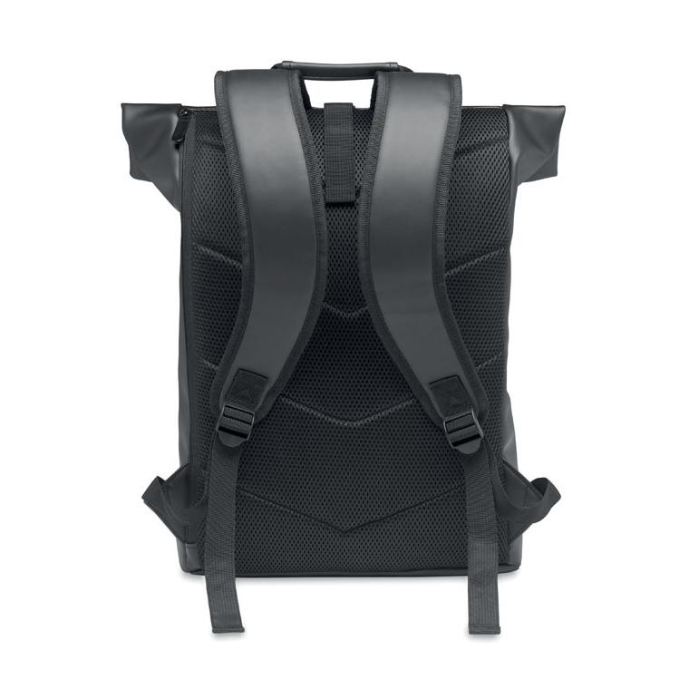 Rucsac rolltop pentru laptop PU BAI ROLL Negru