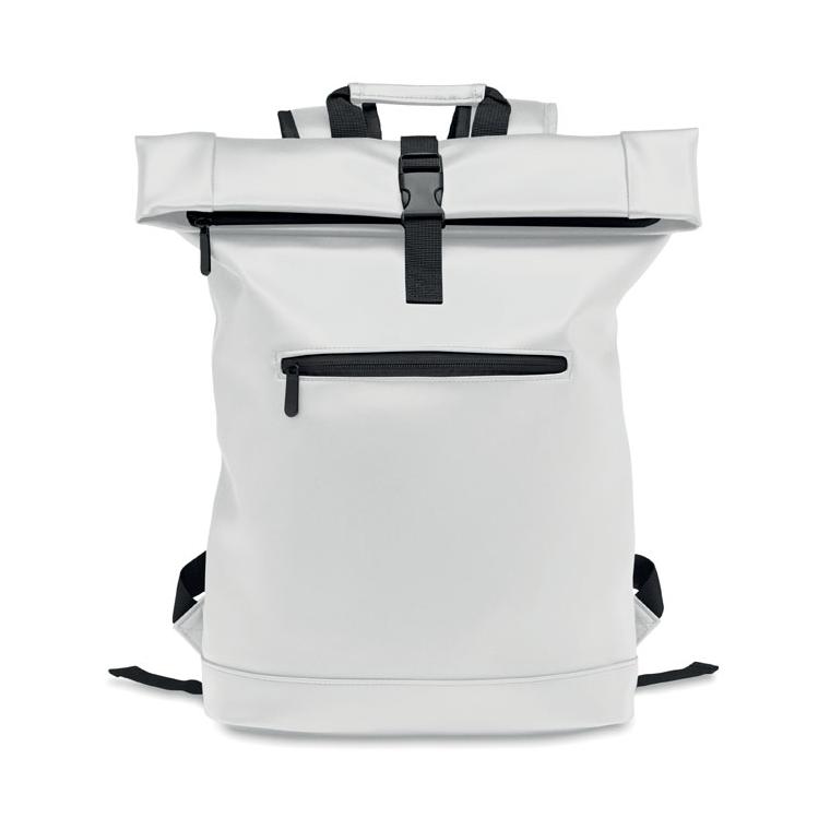 Rucsac rolltop pentru laptop PU BAI ROLL Alb