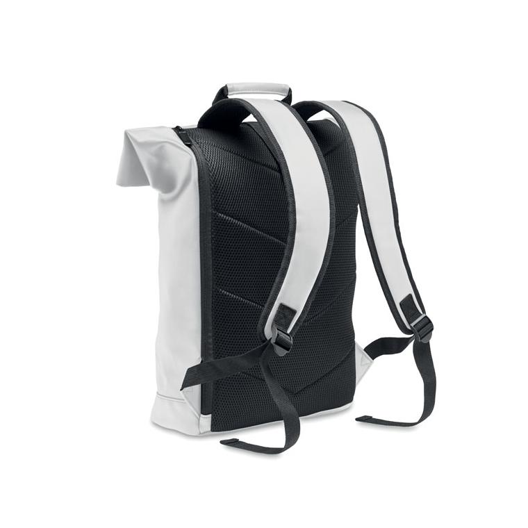 Rucsac rolltop pentru laptop PU BAI ROLL Alb