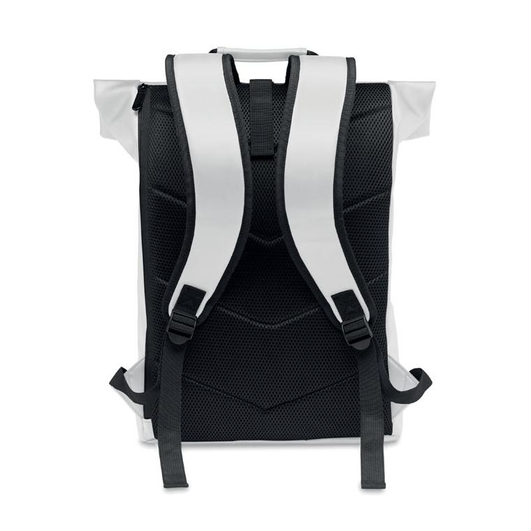 Rucsac rolltop pentru laptop PU BAI ROLL Alb