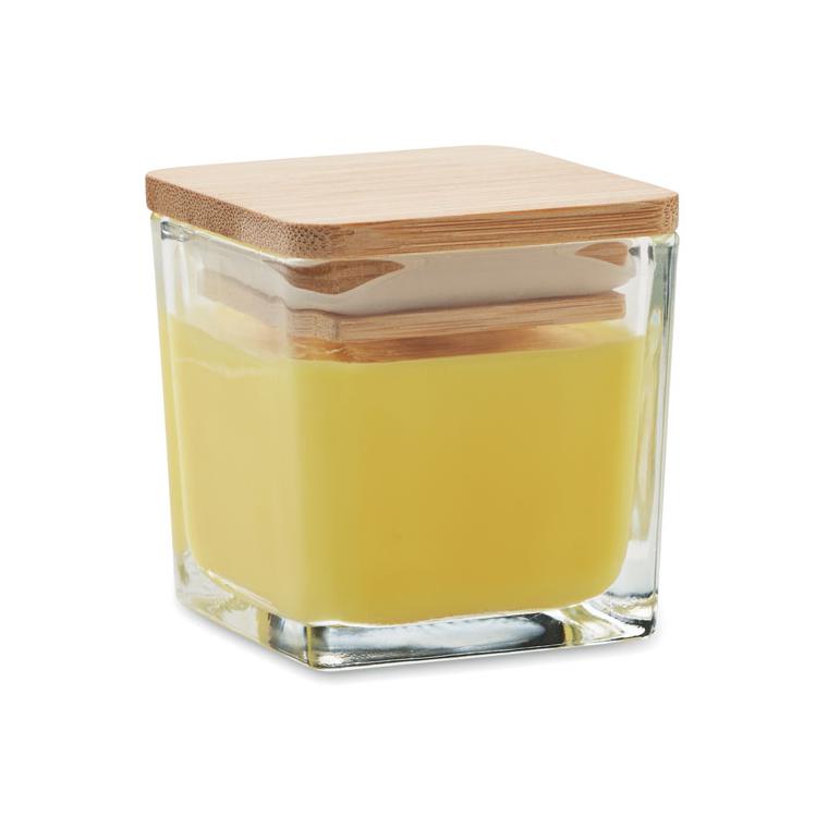 Lumânare parfumată pătrată 50 gr PILA Galben