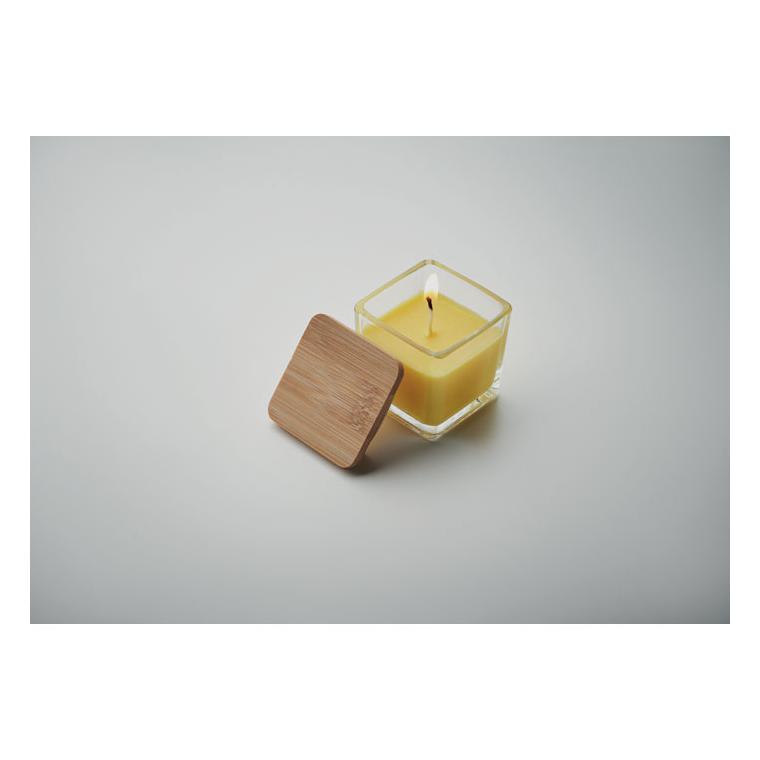 Lumânare parfumată pătrată 50 gr PILA Galben