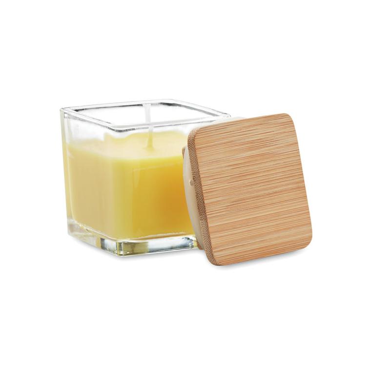 Lumânare parfumată pătrată 50 gr PILA Galben