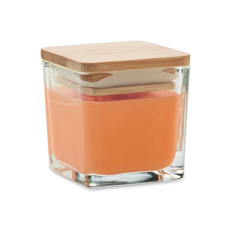 Lumânare parfumată pătrată 50 gr PILA Portocaliu