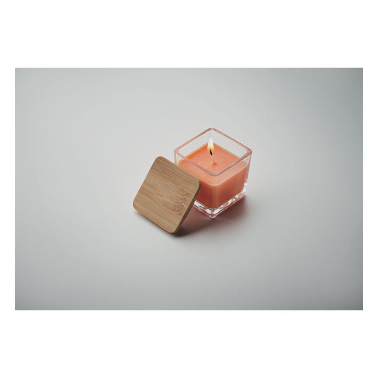 Lumânare parfumată pătrată 50 gr PILA Portocaliu