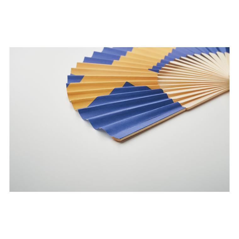 Evantai manual cu steag FUNFAN Albastru