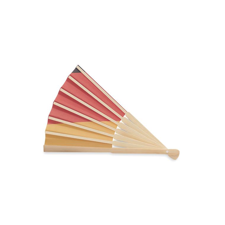 Evantai manual cu steag FUNFAN Galben