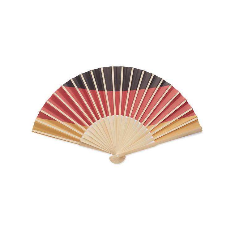 Evantai manual cu steag FUNFAN Galben