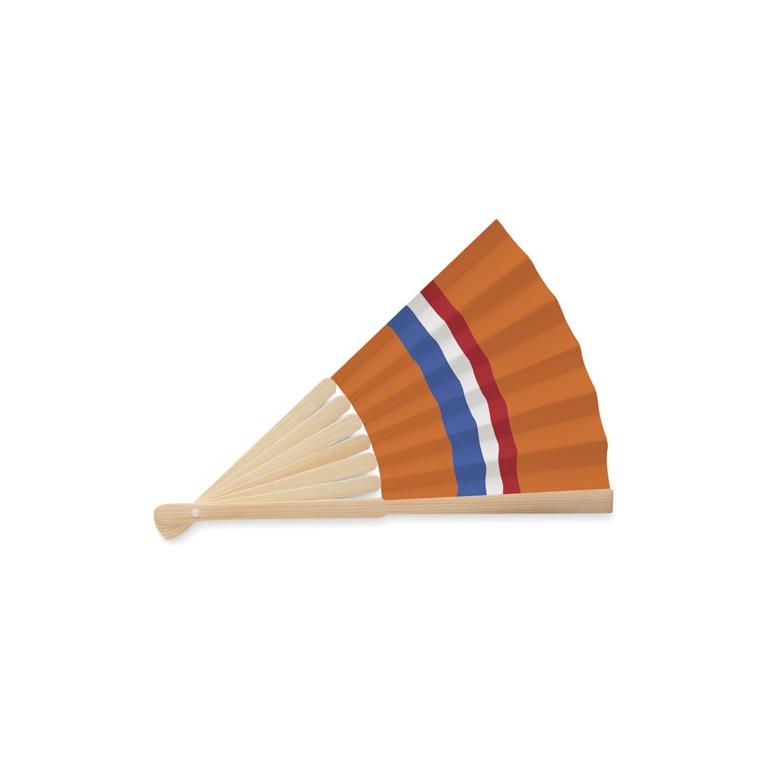 Evantai manual cu steag FUNFAN Portocaliu