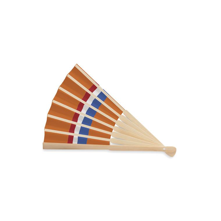 Evantai manual cu steag FUNFAN Portocaliu