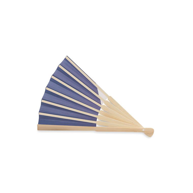 Evantai manual cu steag FUNFAN Albastru regal