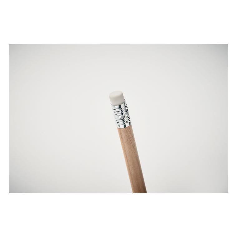 Creion natural cu gumă de șters STOMP SHARP Natur