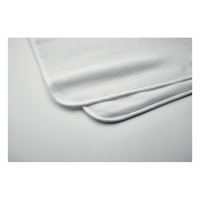 Prosop de bumbac cu glugă pentru copi HUGME Alb