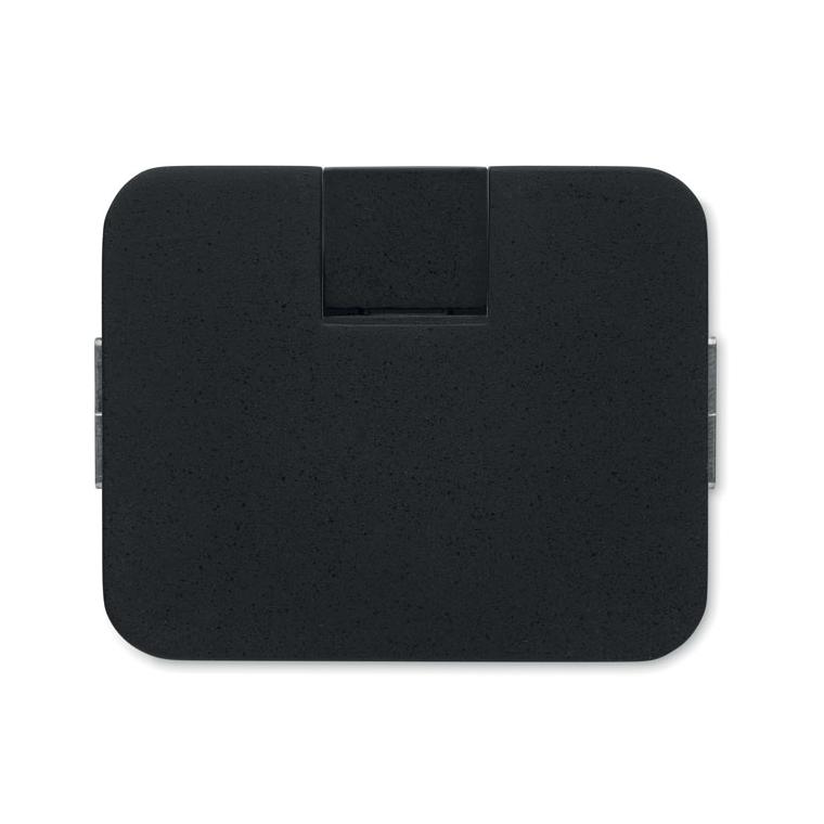 Hub USB 4 porturi + cablu 20 cm SQUARE-C Negru