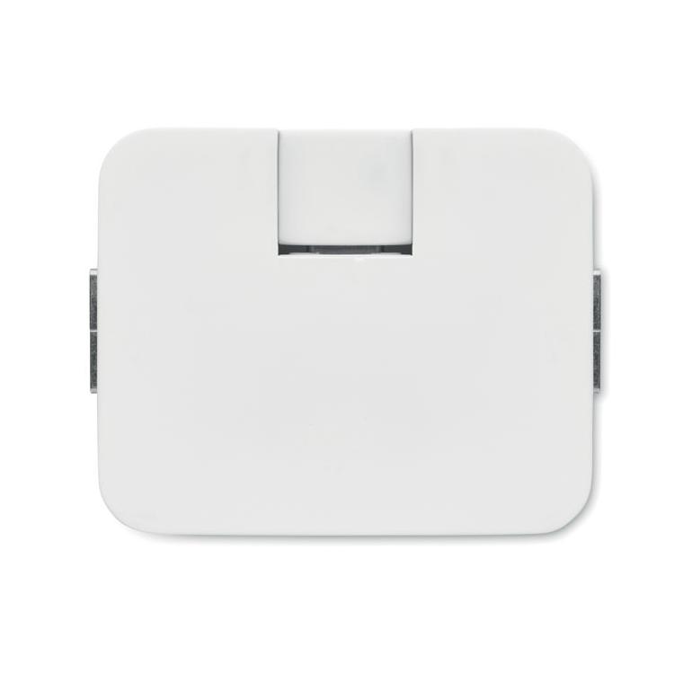 Hub USB 4 porturi + cablu 20 cm SQUARE-C Alb