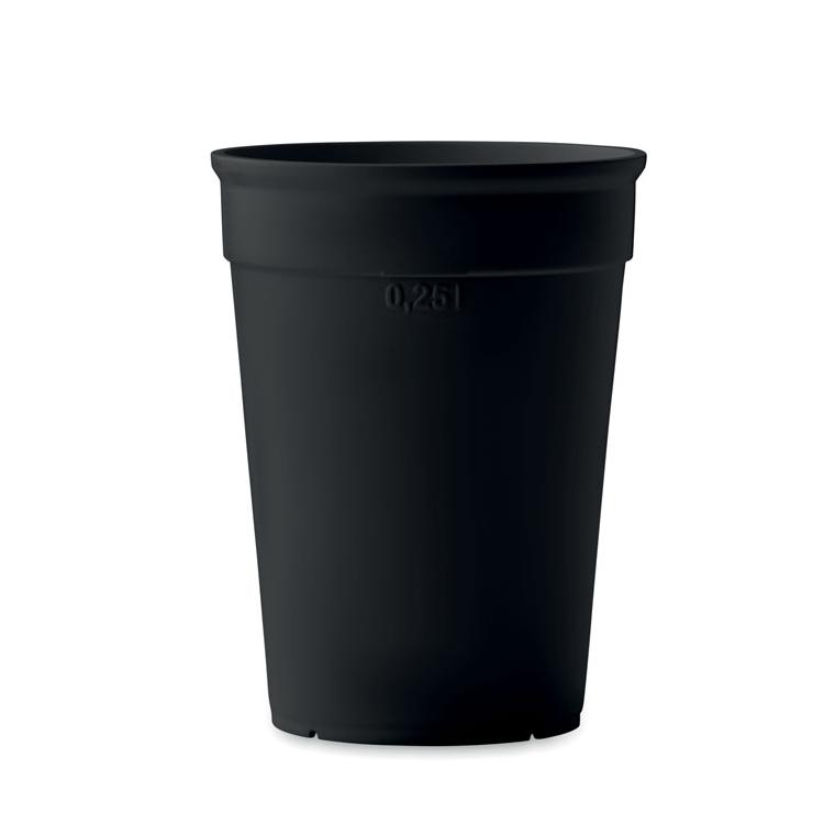Pahar PP reciclat 300 ml AWAYCUP Negru