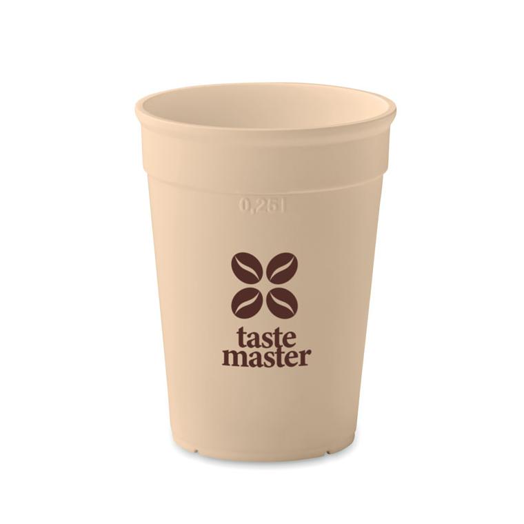 Pahar PP reciclat 300 ml AWAYCUP Bej