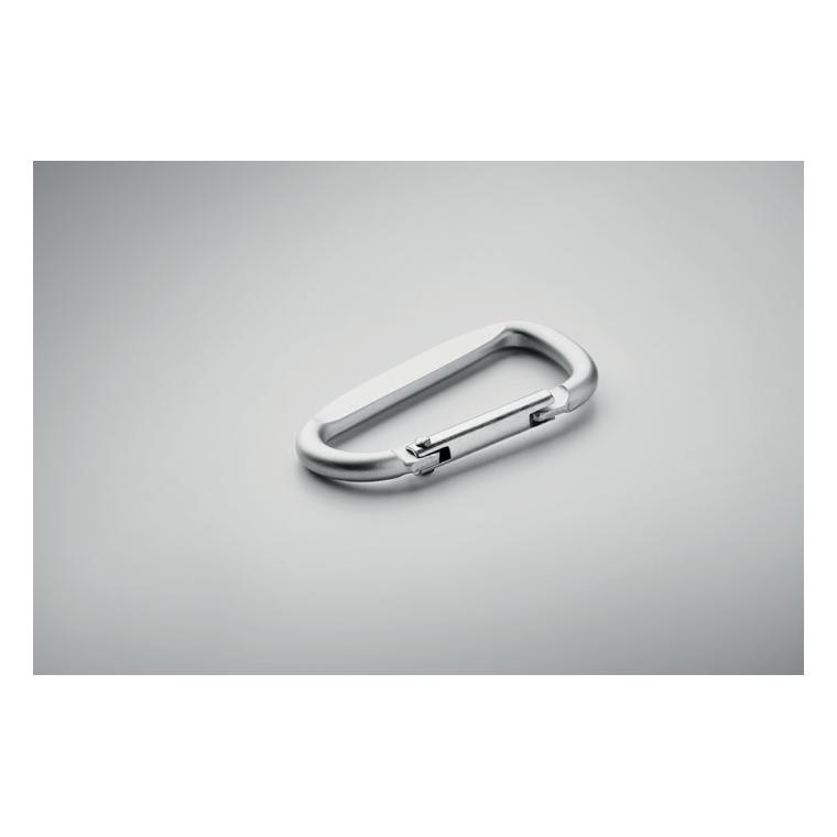 Carabină de prindere din aluminiu GANCHO Argintiu mat