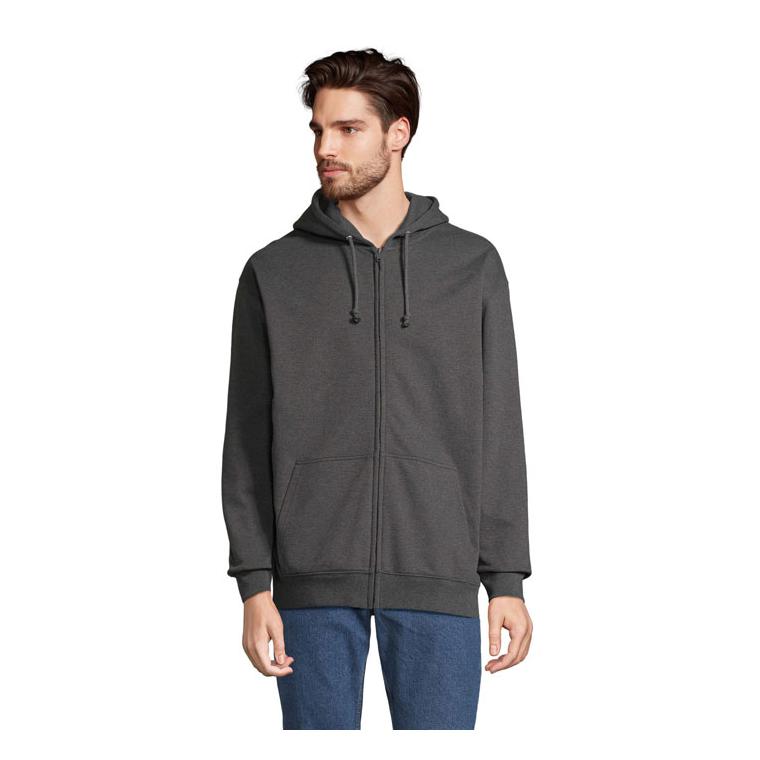 Hanorac cu glugă CARTER Charcoal Melange