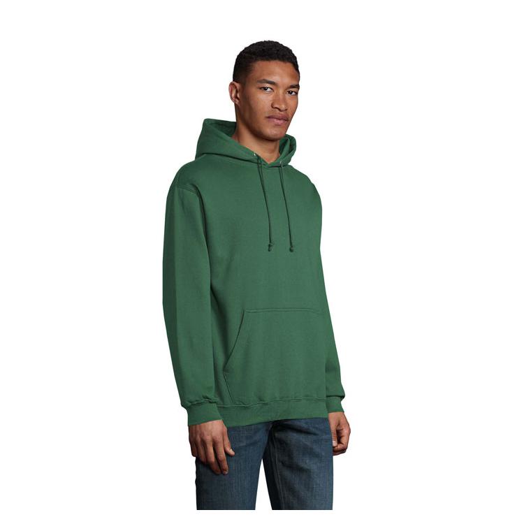 Pulover Unisex cu glugă CONDOR Verde sticlă 4XL