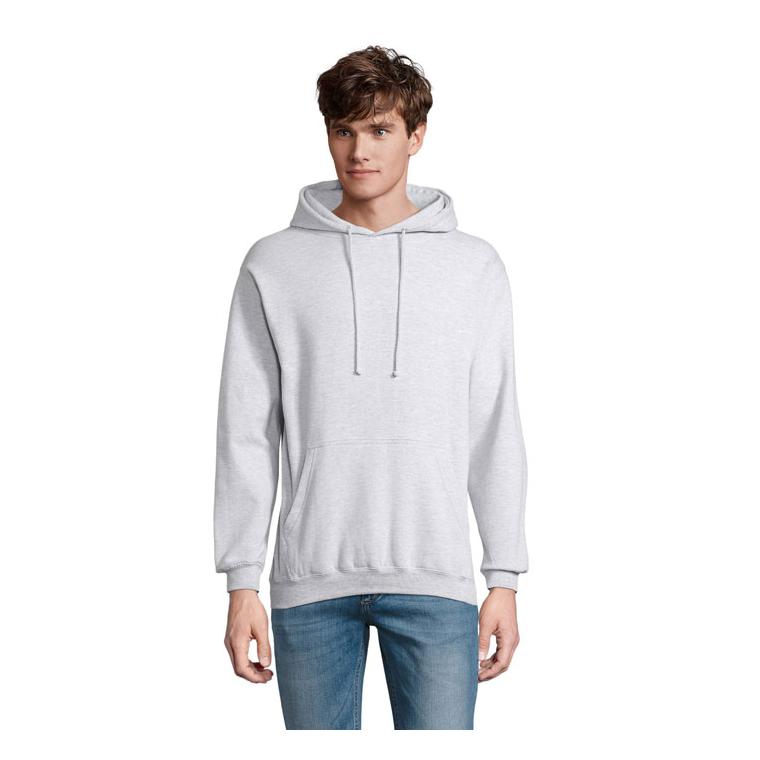 Pulover Unisex cu glugă CONDOR Gri melange