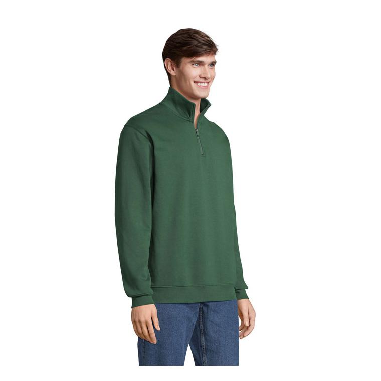 Hanorac cu fermoar CONRAD Verde sticlă XS