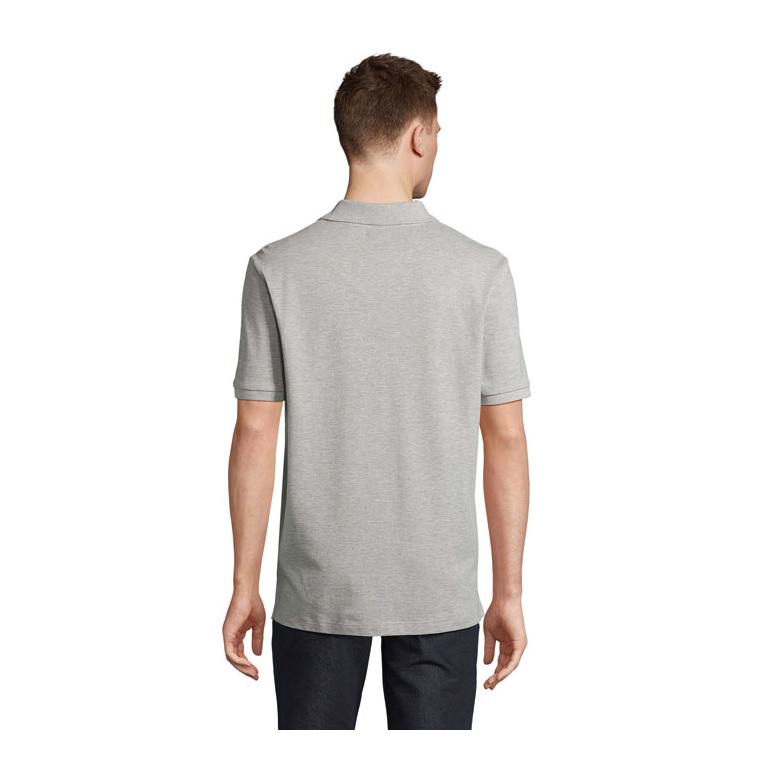 Tricou Polo bumbac organic 210 g PEGASE Gri melange M