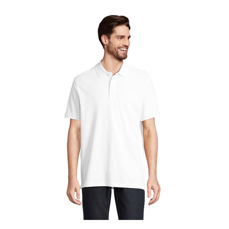 Tricou Polo bumbac organic 210 g PEGASE White