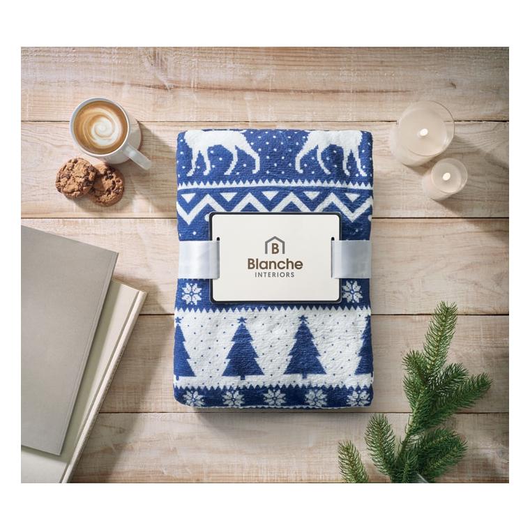 Pătură fleece RPET 190 gr/m² TOSTI Albastru