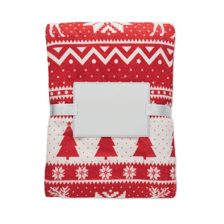 Pătură fleece RPET 190 gr/m² TOSTI Roșu