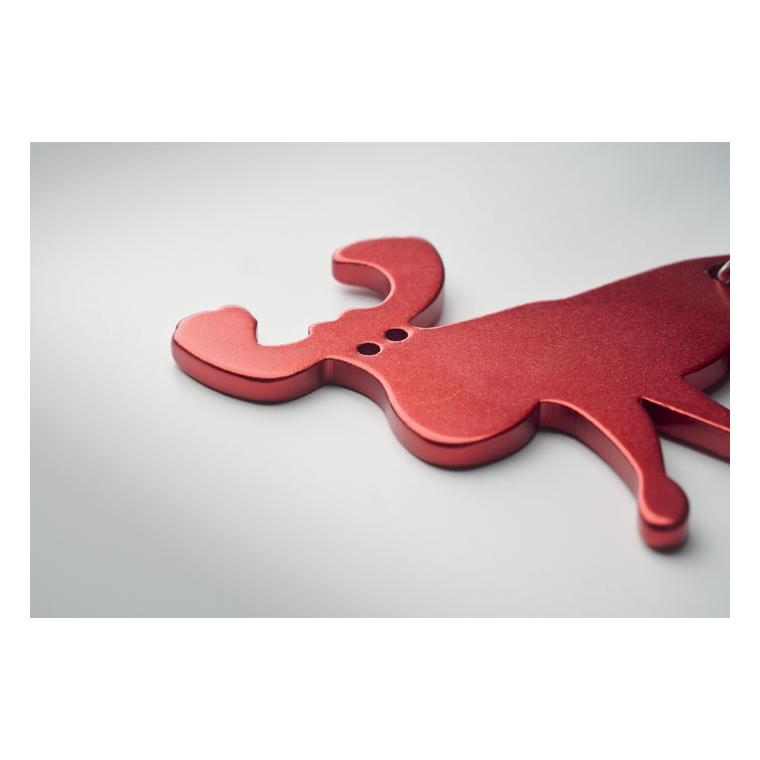 Breloc din aluminiu reciclat BOTTLE POPPER Roșu