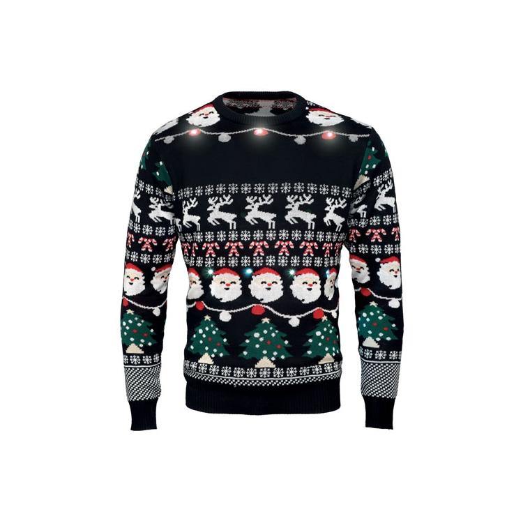 Pulover LED  Crăciun S/M SHAMIS Negru