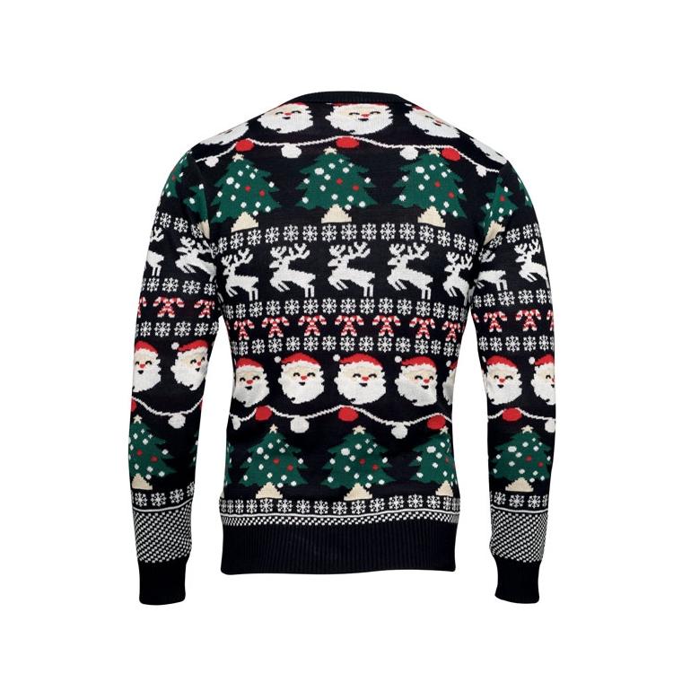 Pulover LED  Crăciun L/XL SHAMIS LARGE Negru