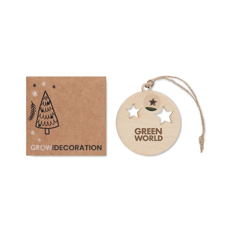 Ornament în formă de minge ROSEED Natur