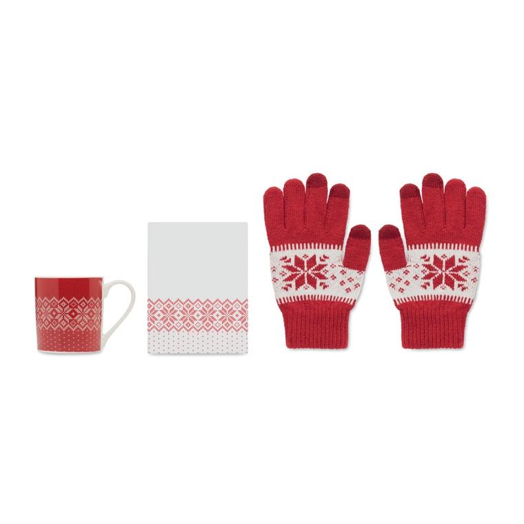 Set de căni cadou de iarnă COPITO SET Roșu
