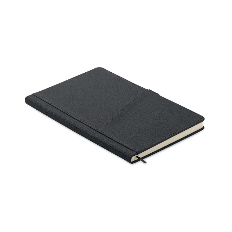Agendă A5 PU buzunar frontal CINCO Negru