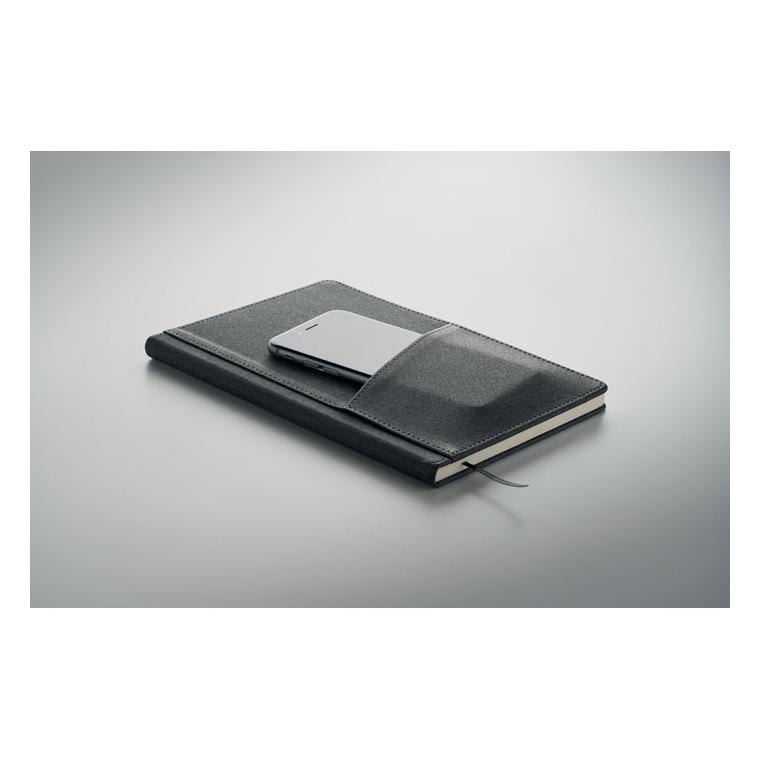 Agendă A5 PU buzunar frontal CINCO Gri închis