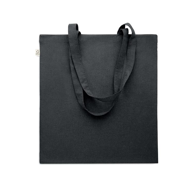 Sacosă din bumbac reciclat VIVEKA COLOUR Negru