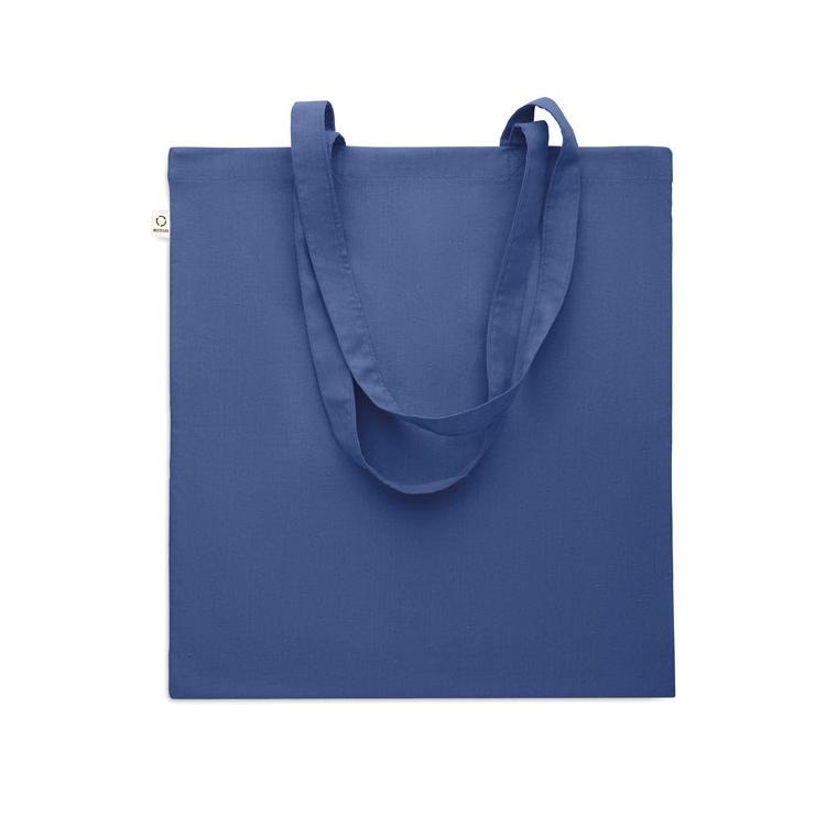 Sacosă din bumbac reciclat VIVEKA COLOUR Albastru regal