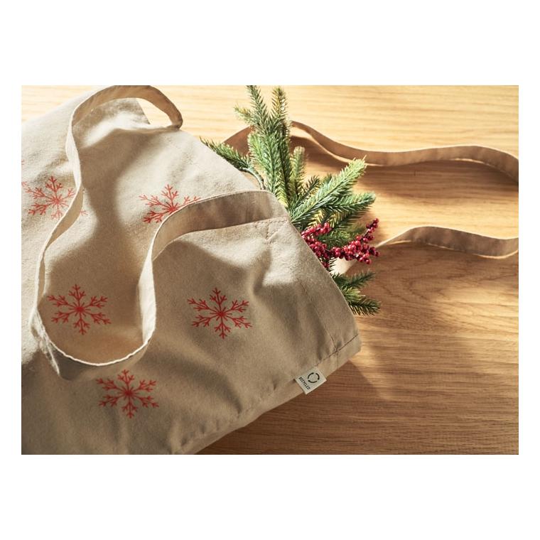 Sacosă din bumbac reciclat VIVEKA COLOUR Kaki