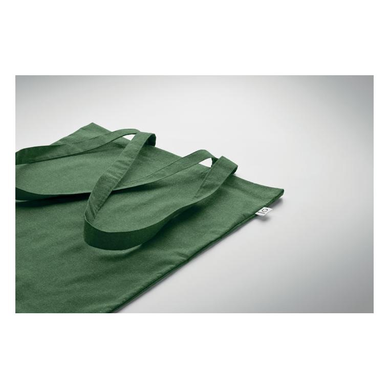 Sacosă din bumbac reciclat VIVEKA COLOUR Verde Inchis