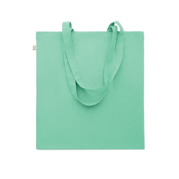 Sacosă din bumbac reciclat VIVEKA COLOUR Verde mentă
