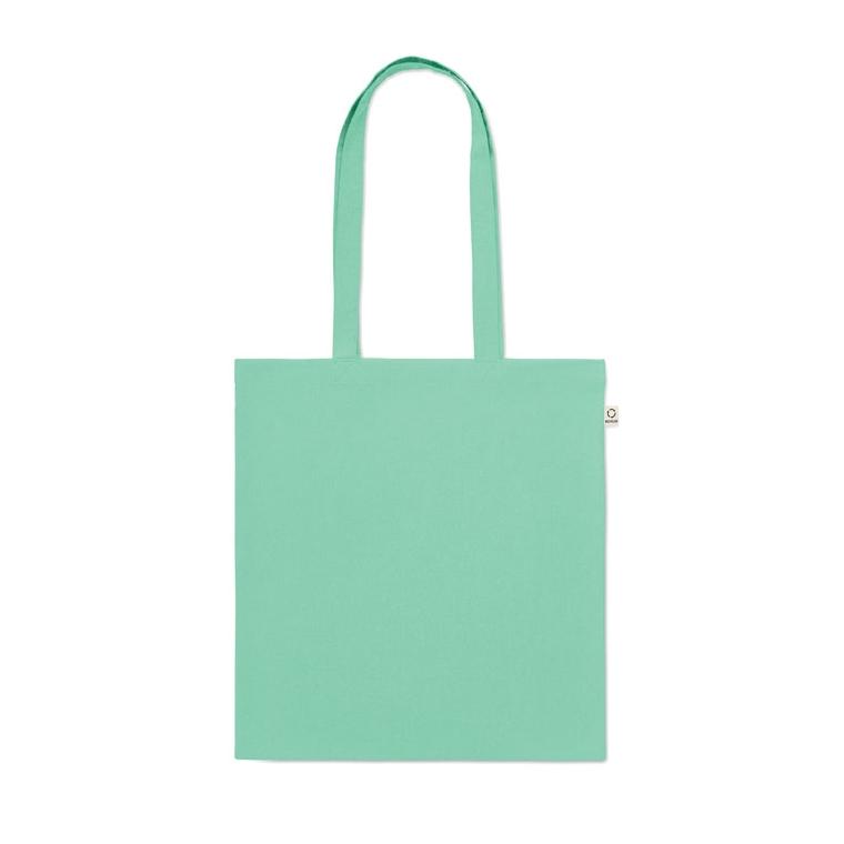 Sacosă din bumbac reciclat VIVEKA COLOUR Verde mentă