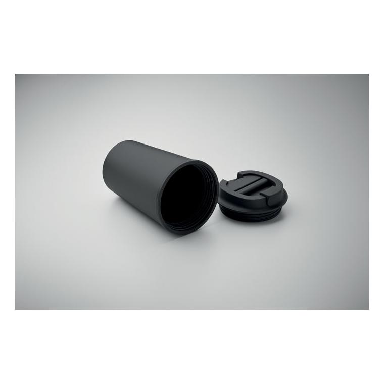 Pahar PLA perete dublu 350 ml BEIBAKU Negru