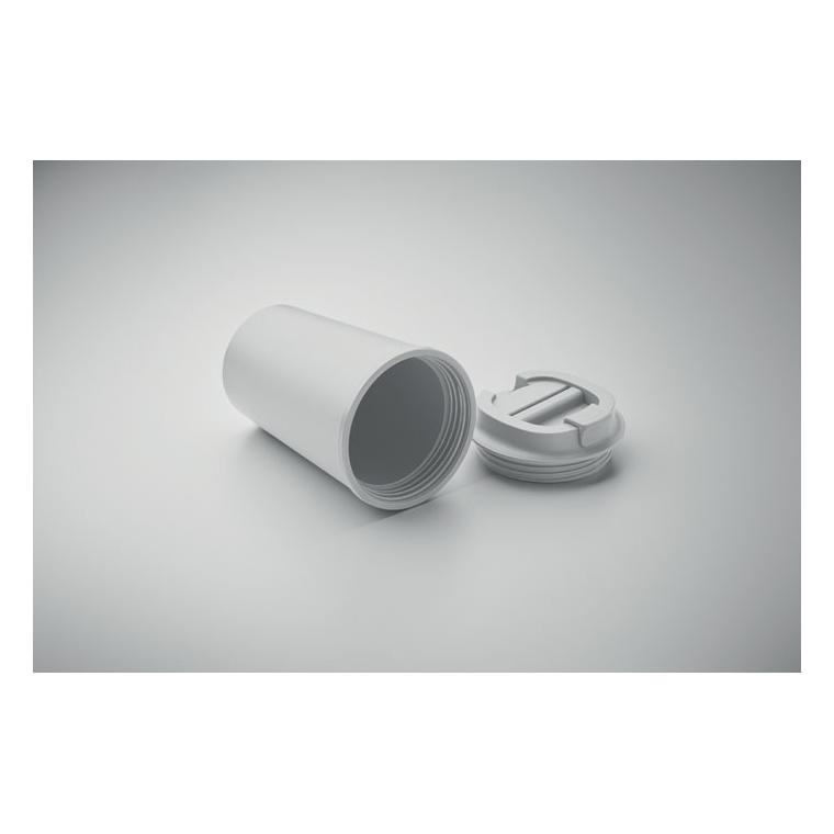 Pahar PLA perete dublu 350 ml BEIBAKU Alb