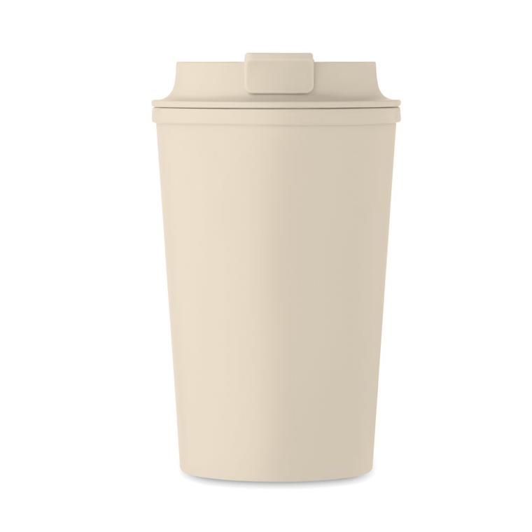 Pahar PLA perete dublu 350 ml BEIBAKU Bej