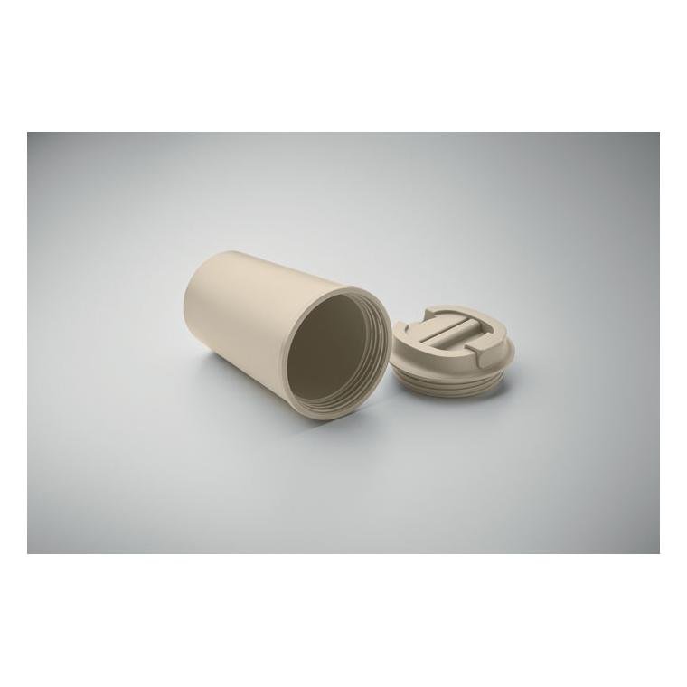 Pahar PLA perete dublu 350 ml BEIBAKU Bej