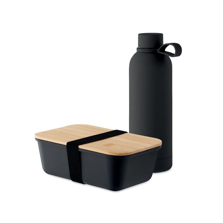 Set cadou 2 piese prânz EMERALD SET Negru