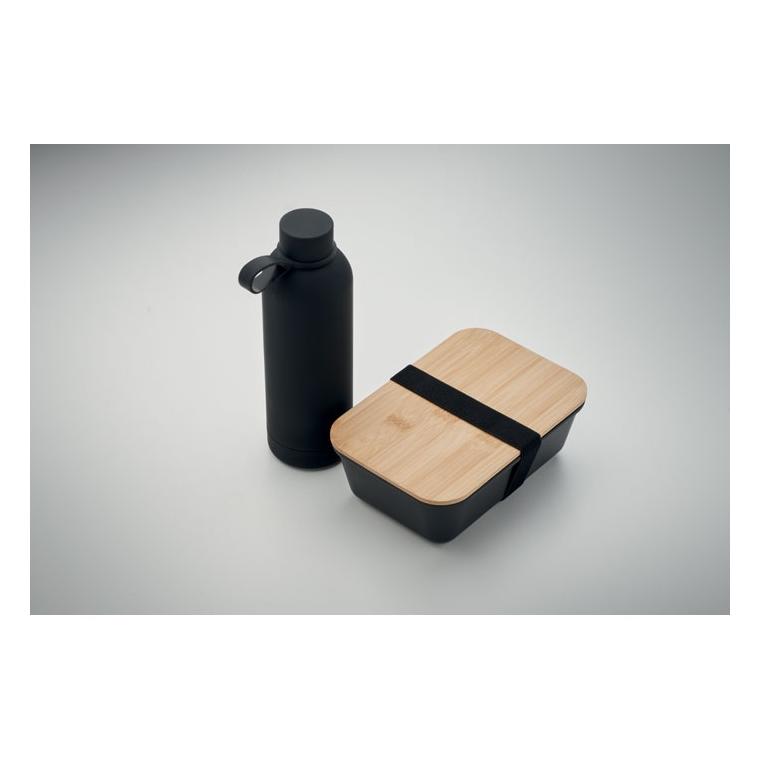 Set cadou 2 piese prânz EMERALD SET Negru